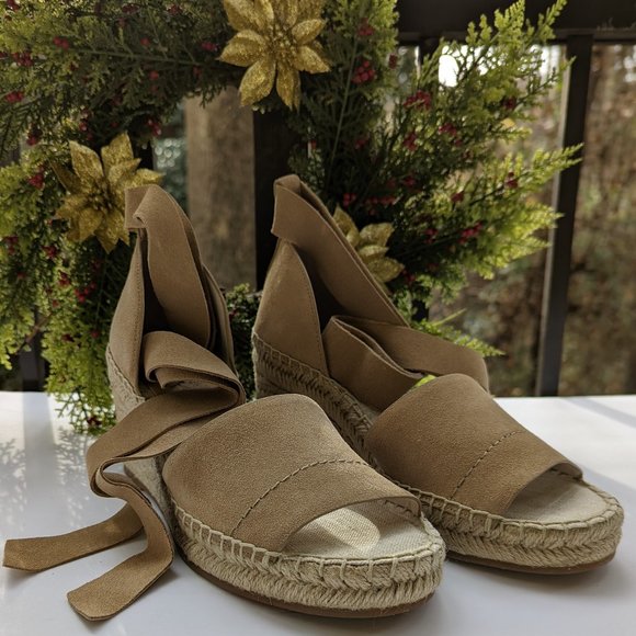 SPLENDID Malissa Suede Espadrille Sandals in Latte Size 9 New - Picture 7 of 10